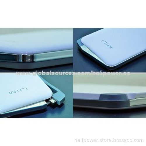 Fashionable Portable Power Bank with 12,000mAh Lithium Polymer Cell